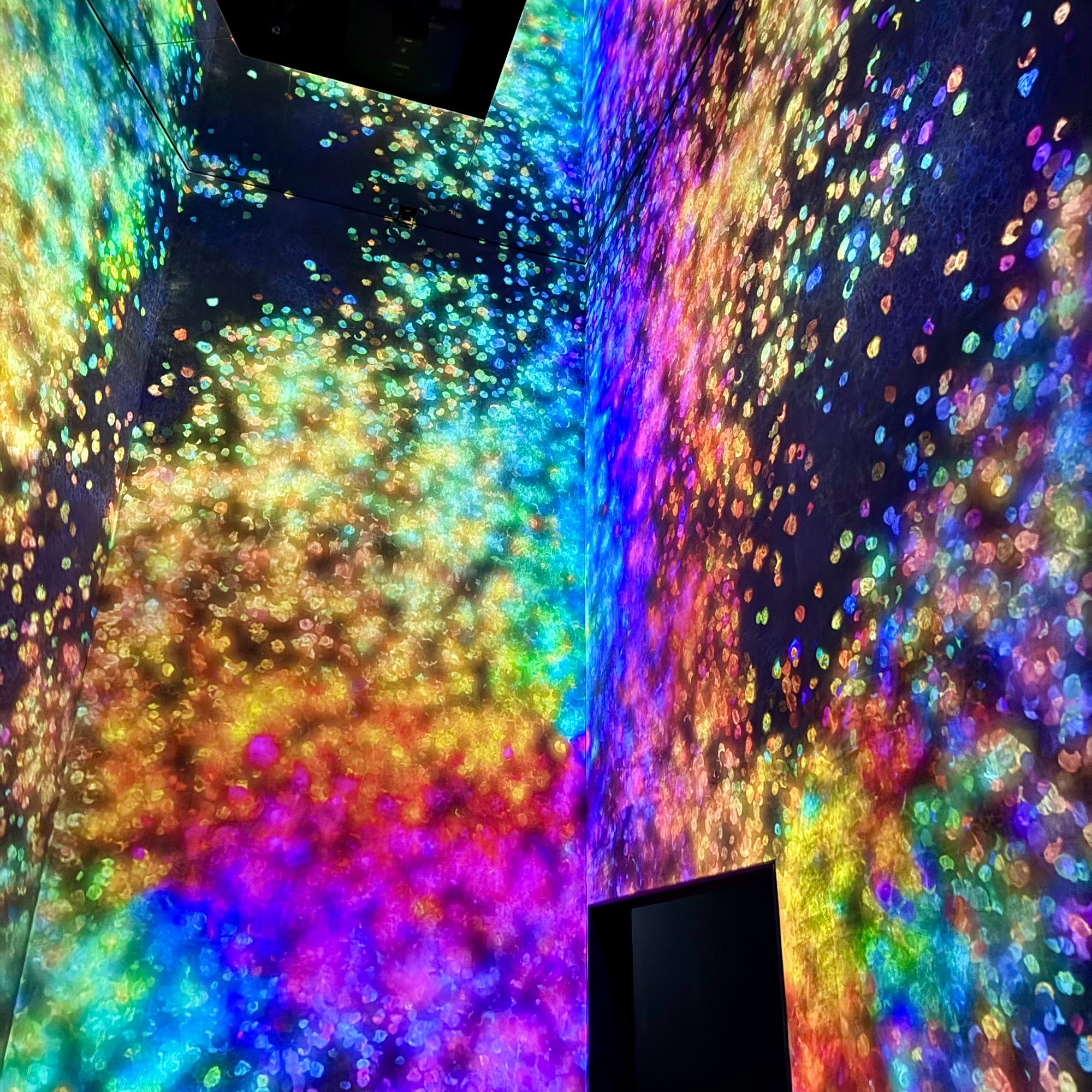 The glowing light room at TeamLab Planets